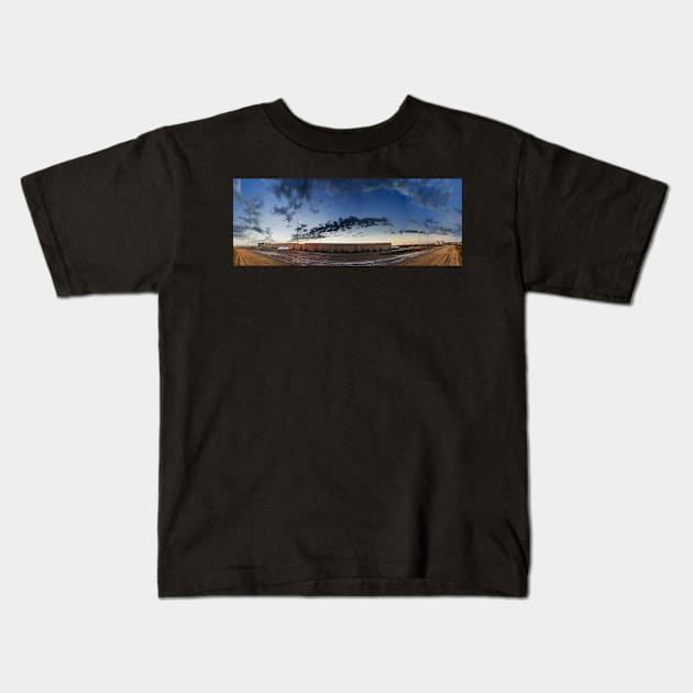 golden hour panorama Kids T-Shirt by likbatonboot